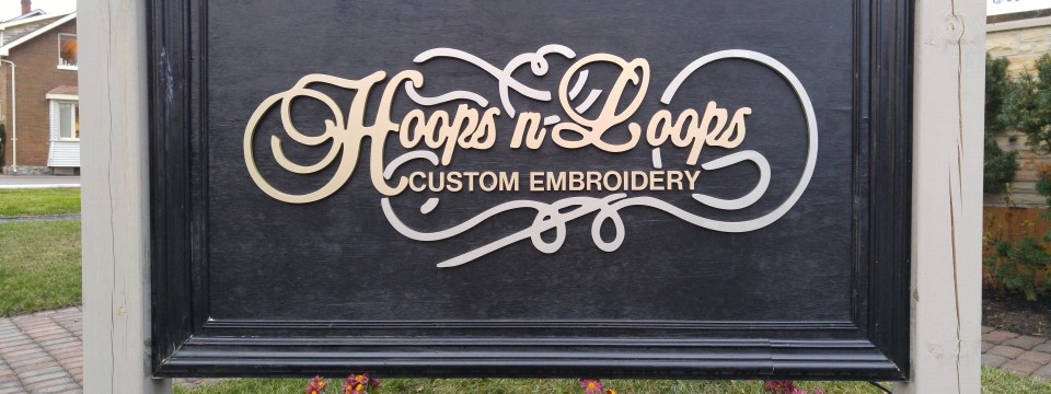 Hoops N Loops Wooden Sign